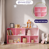 Kệ Sách Cho Bé Màu Hồng FIVO FB71 Chất Liệu Gỗ Cao Cấp An Toàn Nhiều Màu Sắc Decor Xinh Xắn