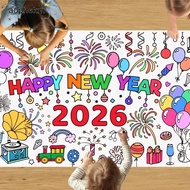 AOPHEKM Giant Coloring Poster, Doodle Happy Year Doodle Art Banner, Interactive DIY Coloring Art Cra