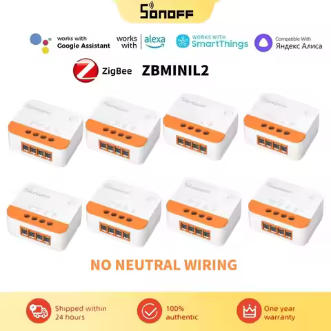 SONOFF ZBMINIL2 Zigbee no Neutral wire Smart Switch module 2-Way control Work With Alexa Yandex Alic
