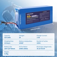 52V Lithium Ion Battery 52V E-Bike Battery 12Ah 20Ah E-Bike Battery 36V Lithium Ion Battery With 2A 
