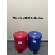 Maxonic M4320 8L Plastic Round Pedal Dustbin/Step Bin