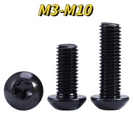 [XNY] Grade 10.9 Black High-Strength Round Head Screw Torx Screw M3M4M5M6M8M10 Anti-theft Screw
