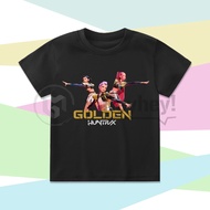 CHILDREN'S CLOTHING GOLDEN HUNTRIX KPOP DEMON HUNTERS CHILDREN'S T-SHIRTS