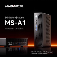 Minisforum Mini PC MS-A1 Supports AM5 AMD R7 8700G/R9 9950X Triple Display Dual Lan Oculink USB4 PCI