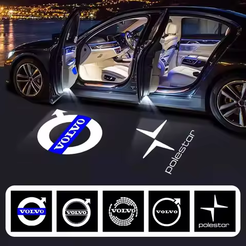 2/4Pcs car LED welcome light HD logo projection lamp is suitable for Volvo V40 V60 V70 XC40 XC60 XC9