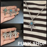 GOROS Necklace 925 Silver Turquoise Inlaid Maple Leaf Pendant Taikou Chain Necklace Necklace 0331