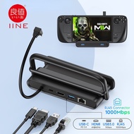 Steam Deck Docking Station TV Base Stand 7 in 1 Hub Holder Dock 60Hz HDMI Compatible USB-C RJ45 Ethe