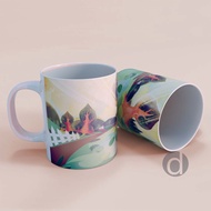 HIJAU V1 tree green floral glass Mug