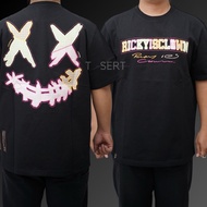 Ricky Is Clown Rainbow Plaid Black Tee Original Ricky Is Clown Authentic T-Shirt/