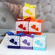 5.2 x 5.2 x 5cm Door Gift with Ribbon, Wedding Box, Wedding Gift Packaging Box