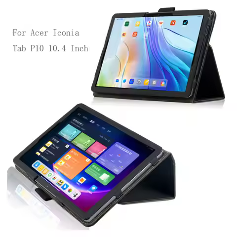 Leather Cover For Acer Iconia Tab P10 10.4" Tablet with Hand Holder Case