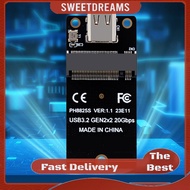 M.2 To Type C SSD Converter USB3.2 Gen2x2 NVME Riser Board 20Gbps Conversion Board 2000MB/s for SSD 