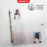 Flashee Kantong Binder A5 A4 A6 4P Sleeve Photocard Holder Tempat Polaroid Kpop Sleeve Foto