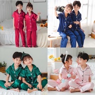 【COD】 Kid’s Silk Terno Pajama Sleepwear Set For Kids(1Set)