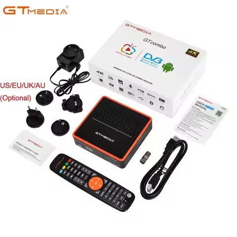 GTMEDIA GT Combo Android 9.0+DVB-S2X-T2/C ISDBT ATSC-C(J.83B) GTCombo Decoder 4K Satellite TV Receiv
