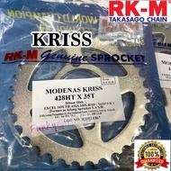 KRISS SPROCKET REAR RKM (ALL SIZE) 428 KRISS 110 100 MR1 CT110 CT100