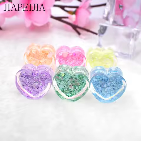 6-25mm Heart-shaped Acrylic Ear Gauges Tunnels and Plug Body Piercing Jewelry Expander Studs Stretch