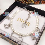 新款 dior 迪奧 銀珍珠字母 Z 認準hkpowerbuy. 飾品 送禮 手鏈 耳釘 項鏈 頸鏈 情人節 禮物