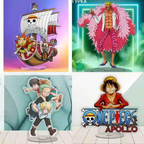 Anime Acrylic Standee for One Piece Thousand Sunny Monkey D. Luffy Roronoa Zoro Vinsmoke Sanji Acryl