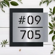 Stainless Steel  Customised Unit Sign door sign/unit number/number plate/house number