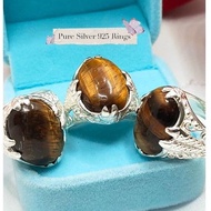 Cincin Perak 925 (Batu Tiger eye) /Pure Silver 925 Rings