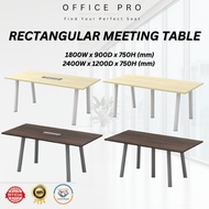Office Pro 6FT / 8FT Meeting Table | Meja Mesyuarat | Office Table (With/Without Trunking Cover)