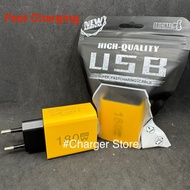 180W Fast Charging Yellow Charger Head Adapter, 2USB USB C - USB a