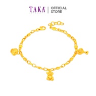 TAKA Jewellery 916 Gold Charm Bracelet
