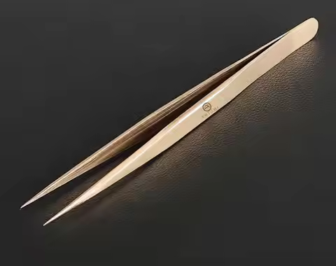Watch repair tools Precision Brass tweezers hand-polished Non-Magnetic with Very Fine Point Tips for