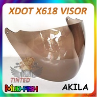 AKILA X618 VISOR FOR XDOT 618 HELMET (SMOKE TINTED)