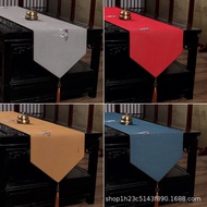 table runner High-End New Chinese Table Runner Zen Waterproof Tea Table Tea Table Fabric Long Tea Ta