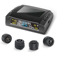 RV Tire Pressure Monitoring System, M23 Tire Pressure Monitor with Solar Charge & Auto Calibration, 