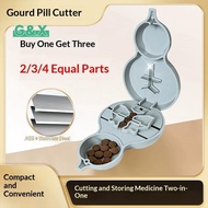 [G&X] 2/3/4 In 1 Pill Cutter Food Grade Materialpact And Portable Dailypact Travel Medicine Holder F