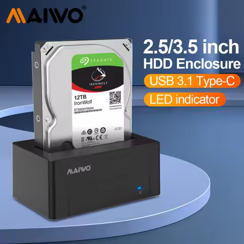 MAIWO Hard Drive Docking Station Type-C To SATA HDD Docking Station for 2.5/3.5 Inch SATA HDD Enclos