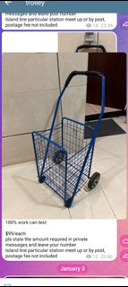 四輪購物車買餸車手推車手拉車 合金 鐵籠 折疊 鐵籠 手推車 Foldable Trolley / trolly / cart / shopping basket alloy metal 4 whee