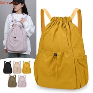 AXIOM Drawstring Backpack, Solid Color Lightweight Travel Backpack, Fashion Korean Style Foldable La