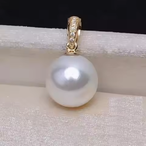 18'' Pearl Pendant 11-12mm AAAA Natural Perfect Round AKOYA White 925S