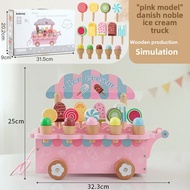 New store opening 50% discount for only three daysKids Wooden Ice Cream Cart Role Playing Game Prete