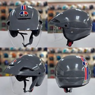 New 2025 SGV EX2 Helmet Motorcycle with Clear Visor (Sirim Approved) Design Racing Boy ARC AF6 Half 