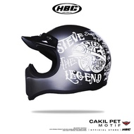 Processed HBC Cakil Pet STEVE LEGEND Helmet Retro Full Face Helmet SNI