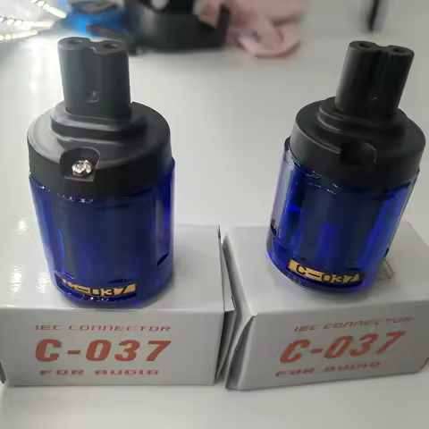 Hifi 2-pin oyaide C-037 IEC Plug Audio Power Cable Female Electrical Plug Socket adapter 8-tail conn