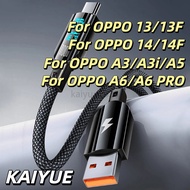 For OPPO 13 13F 14 14F OPPO A3 A5 A6 realme 14  14Pro 15 15Pro 100W 6A Type C PD Quick Charger 3.0 C