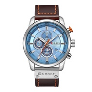 CURREN Original Men's Sports Waterproof Date Multifunction Leather strap Wrist Watch 8291