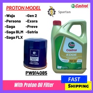 Original Castrol Edge 5W40 Fully Synthetic Engine Oil ( 4L ) with oil filter #CASTROL 5W40