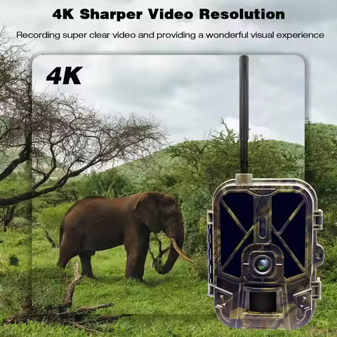 4K 30fps Live Stream APP Clould Service Hunting Trail Camera 8*1.5V AA Battery 4G 30MP 940nm Night V