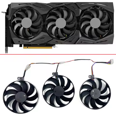 3PCS NEW 87MM FDC10U12S9-C 7PIN Cooling Fan For ASUS ROG Strix RX 5600 XT 5700 5700XT RX5700 Graphic