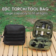 EDC Torch Tool Bag Multipurpose Pouch Pack Camping Outdoor Tactical Flashlight Torchlight Light Carr