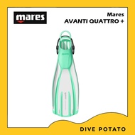 Mares Fins AVANTI QUATTRO + for Scuba Diving ฟินดำน้ำ ตีนกบดำน้ำ ตีนกบดำน้ำลึก ตีนกบเปิดข้อเท้าใส่กั