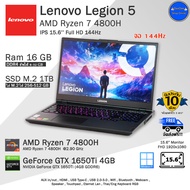 โน๊ตบุ๊คมือสอง Lenovo Legion5 Ryzen7-4800H การ์ดจอGTX1650Ti-4GBเล่นเกมลื่นๆ สภาพดี พร้อมใช้งาน