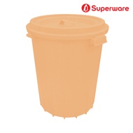 Srithai Superware ถังน้ำ ถังขยะ ถังพลาสติก แบบกลมมีฝาปิดล็อค 16 แกลลอน (60 ลิตร) รุ่น M-35